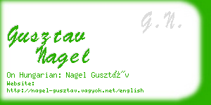 gusztav nagel business card